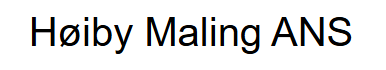 HØIBY MALING ANS logo
