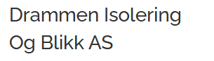 DRAMMEN ISOLERING OG BLIKK AS logo